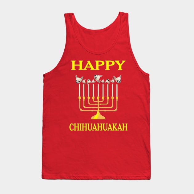 Happy Chihuahuakah! Ugly holiday sweater Tank Top by CrazyCreature
